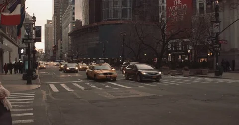 NY Streets Timelapse - evening 2 4k 스톡 동영상 46021610
