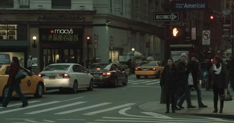 NY Streets Timelapse - evening 4k 스톡 동영상 46021628