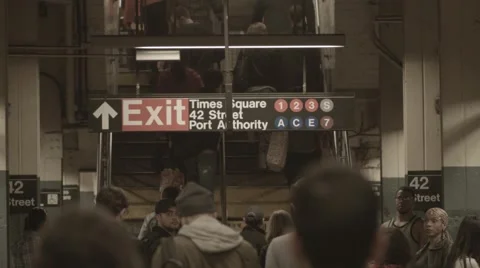 NY Subway System  People Walking Stock Footage 40366981