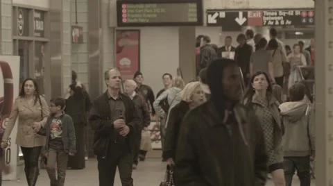 NY Subway System  People Walking Stock Footage 40366992