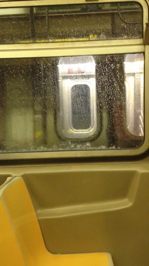 NY Subway Window Reflection Stock Footage 253413708