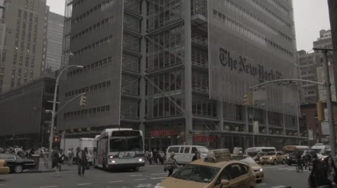 NY Time Square NY Times Building Stock Footage 40367591