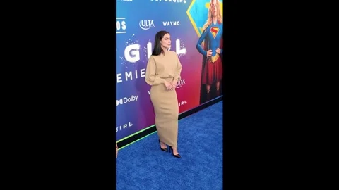 NY: The World Premiere of DC Studios' Supergirl- Arrivals 10 Stock Footage 337465642