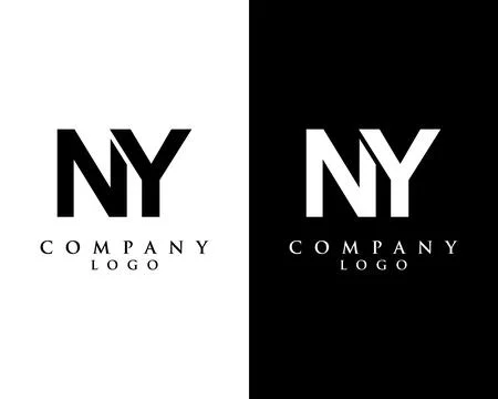 NY, YN initial letter logotype company logo design vector Stock Illustration