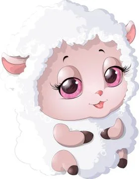 Nyashnye sheep on a white background Stock Illustration
