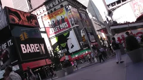 NYC-096 Broadway angle shot Stock Footage 10583522