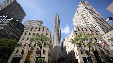 NYC 30 Rock Timelapse Stock Footage 60110609