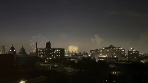 NYC 4th of July Fireworks Video stock 245403892
