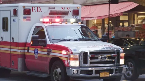 NYC Ambulance Stock Footage 106060207