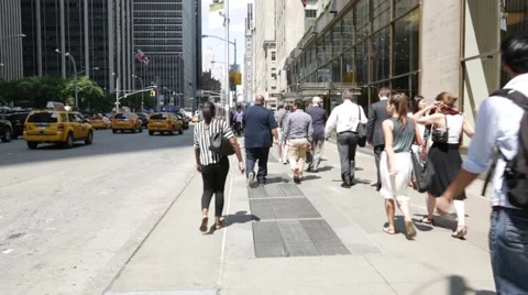 NYC B Roll - Sidewalk 3 Video stock 40568895