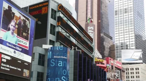 NYC B Roll - Times Square Billboard Pan 2 Video stock 40561558
