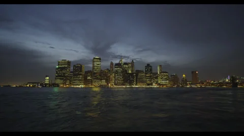 NYC-Battery-Night Video stock 36279226