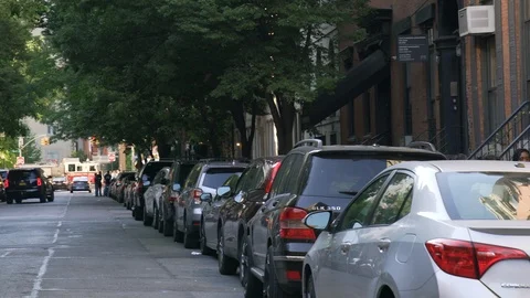 NYC Bikers Passing by Stock Footage 116757982