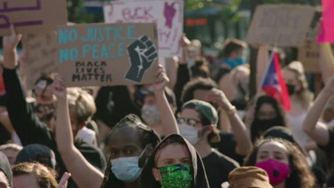 NYC BLM PROTEST Stock Footage 132538280