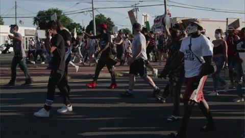 NYC BLM PROTEST Stock Footage 132929309