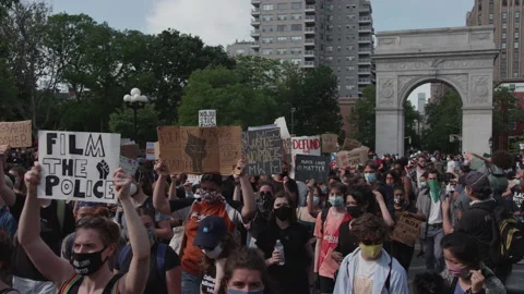 NYC BLM PROTEST Stock Footage 132929690