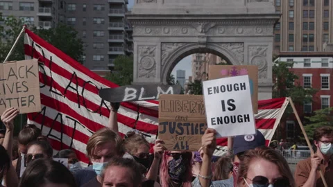 NYC BLM PROTEST Stock Footage 132929704