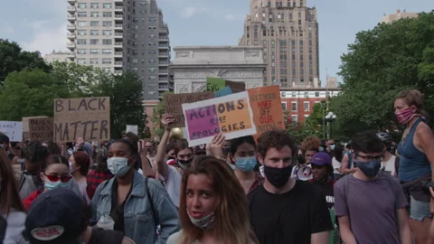 NYC BLM PROTEST Stock Footage 132929893