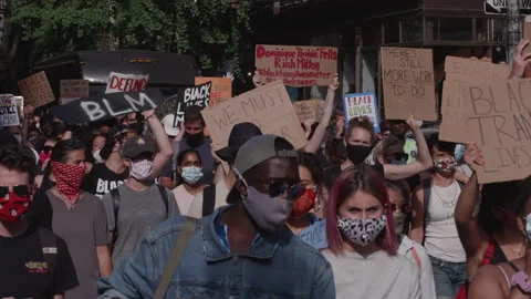 NYC BLM PROTEST Stock Footage 132930394