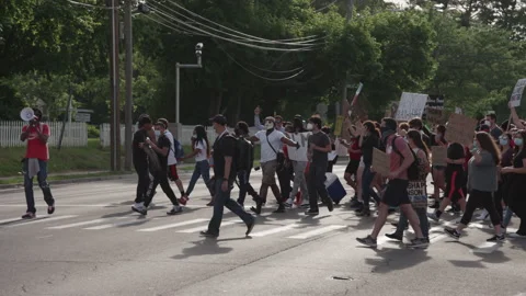 NYC BLM PROTEST Stock Footage 133004344