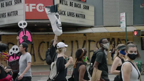 NYC BLM PROTEST Stock Footage 134848700