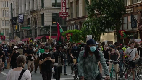 NYC BLM PROTEST Video stock 134848942