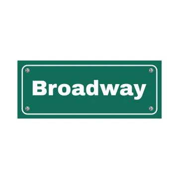 NYC Broadway street name sign Stock Illustration