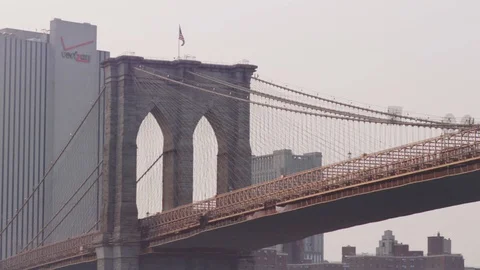 NYC Brooklyn Bridge CU Stock Footage 106067190
