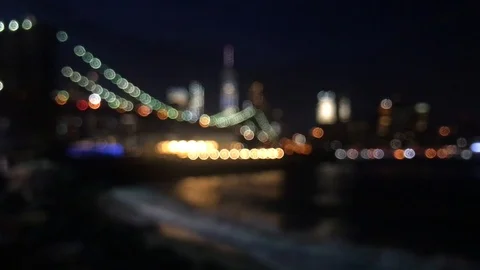 NYC From Brooklyn Focus Change Stock Footage 100944472