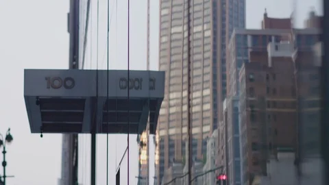 NYC Building reflection Stock Footage 106059477