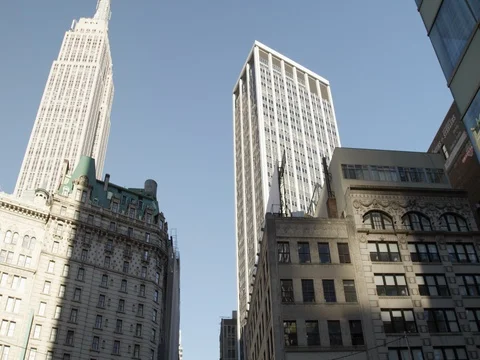 NYC Buildings in Motion Stock Footage 77609974