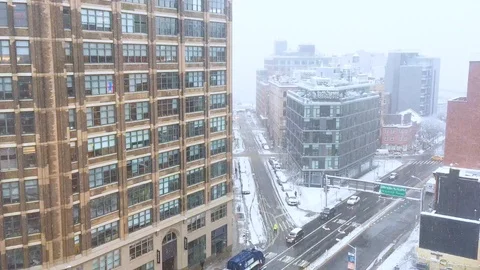 NYC Buildings Snow Stock-Footage 88059710
