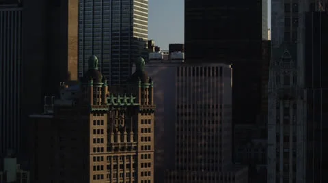 NYC buildings sunset Stock Footage 24946488