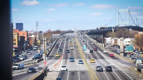 NYC busy highway dolly shot Video stock 62241353