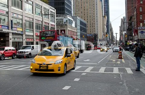 NYC Cab Stock Photos
