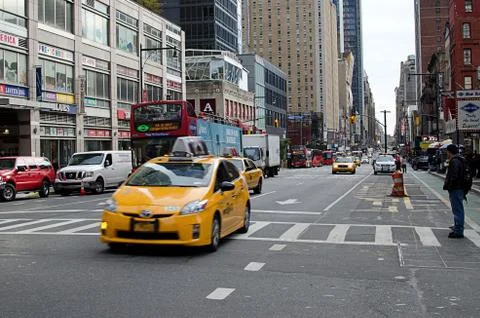 NYC Cab Stock Photos