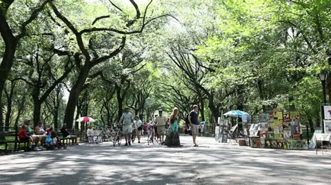 NYC - Central Park - The Mall Видео 11959936