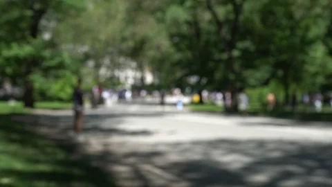 NYC Central Park track defocused Stock-Footage 112132801