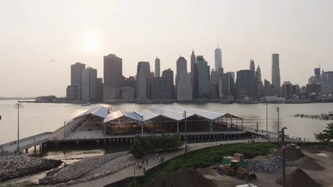 NYC Cityscape from Brooklyn Stock Footage 106066881