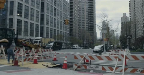NYC Construction Project, Tractor Working Vidéo 152350232