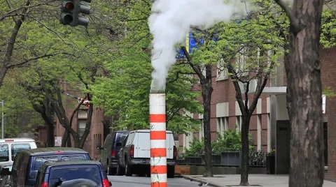 NYC CONSTRUCTION STREAM VENT-LONG Stock Footage 973794