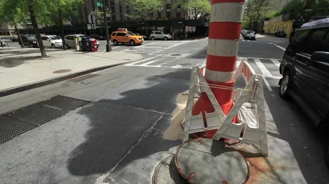 NYC CONSTRUCTION STREAM VENT-SHADOW Stock Footage 973895