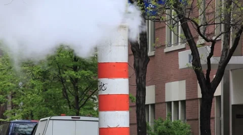 NYC CONSTRUCTION STREAM VENT-SNAP ZOOM Stock Footage 973944