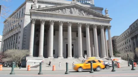 NYC courthouse Stock Footage 54867731