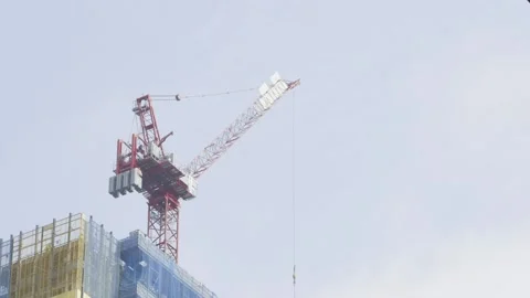 NYC Crane at Work Stock-Footage 134580508