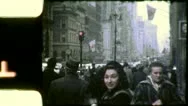 Nyc Crowd Street Manhattan Midtown 1950S (Vintage Film Home Movie) 5210 Stock Footage