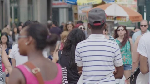NYC Crowds slow mo Stock Footage 106065049