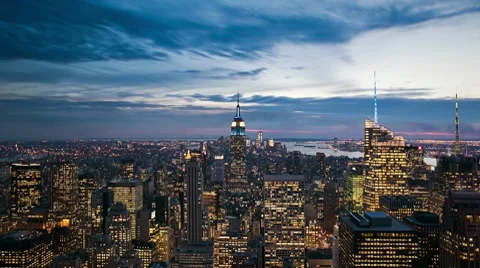 NYC day to night timelapse Stock-Footage 10735409