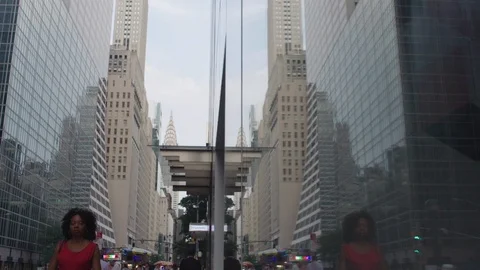 NYC Double reflection Stock Footage 106057332
