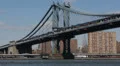 NYC Downtown Skyline, Manhattan Bridge, New York City, Empire State Building HD Footage